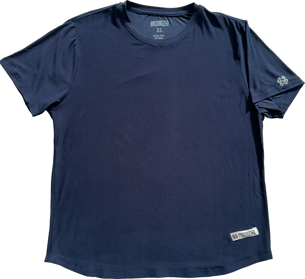 Navy Blue Fitted T-Shirt